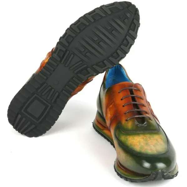 paul_parkman_croco_textur_2-3.webp New Paul Parkman Croco Textured Sneakers Green / Brown Patina Green/BrownPatina