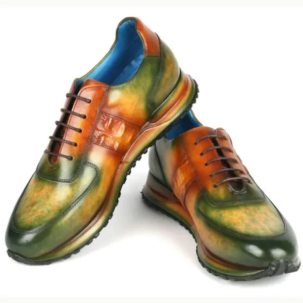 paul_parkman_croco_textur_4-3.webp New Paul Parkman Croco Textured Sneakers Green / Brown Patina Green/BrownPatina