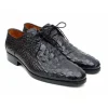 Store Paul Parkman Crocodile Embossed Shoes Black