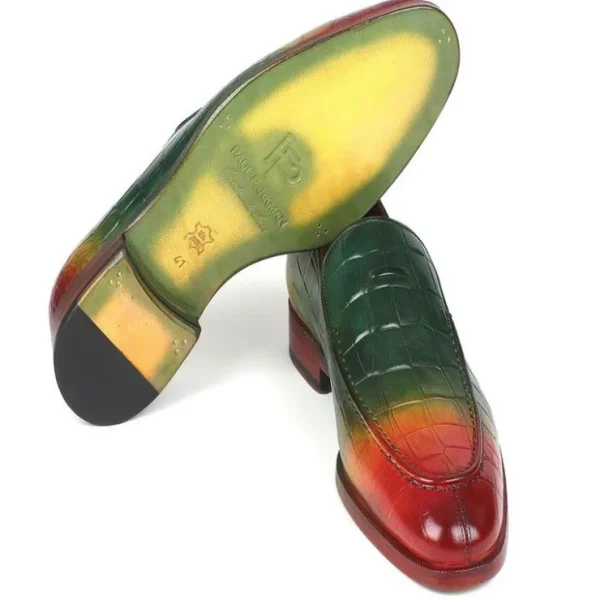paul_parkman_embossed_cro_1.webp Sale Paul Parkman Embossed Crocodile Calfskin Loafer Multicolor
