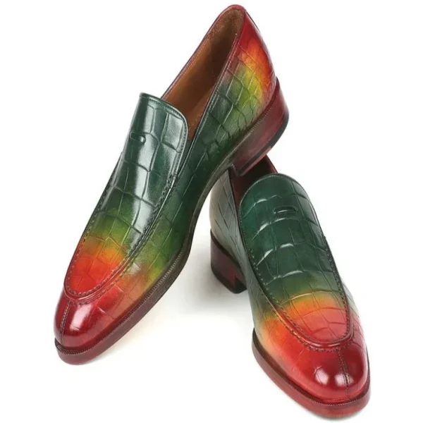 paul_parkman_embossed_cro_2.webp Sale Paul Parkman Embossed Crocodile Calfskin Loafer Multicolor