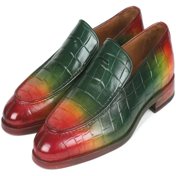 paul_parkman_embossed_cro_3.webp Sale Paul Parkman Embossed Crocodile Calfskin Loafer Multicolor
