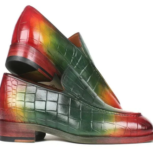 paul_parkman_embossed_cro_4.webp Sale Paul Parkman Embossed Crocodile Calfskin Loafer Multicolor
