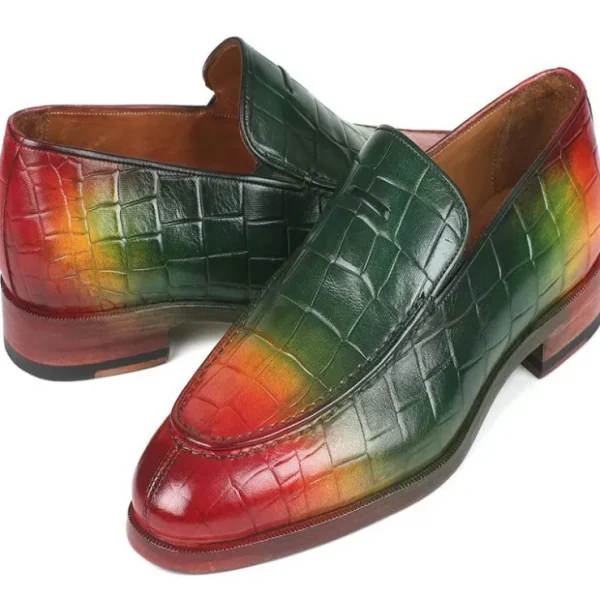 paul_parkman_embossed_cro_5.webp Sale Paul Parkman Embossed Crocodile Calfskin Loafer Multicolor