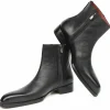 Cheap Paul Parkman Floater Leather Side Zipper Boots Black