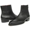 Cheap Paul Parkman Floater Leather Side Zipper Boots Black