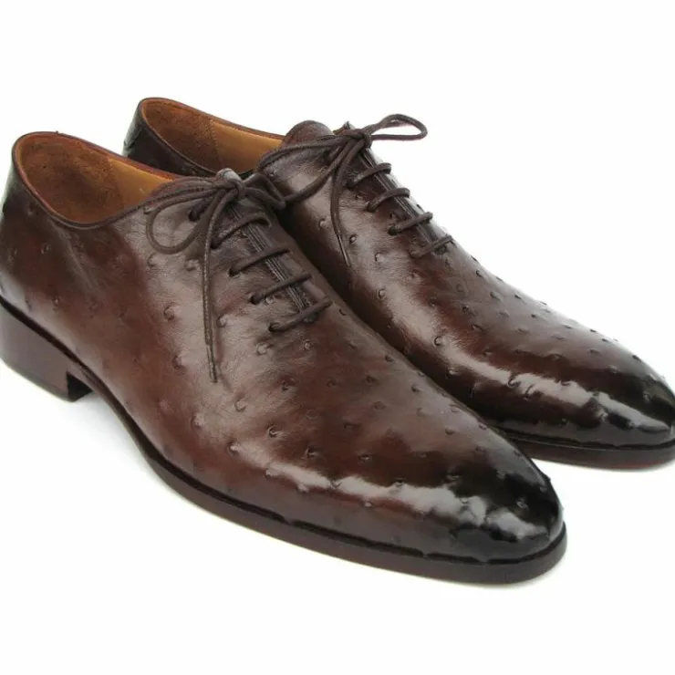 Store Paul Parkman Genuine Ostrich Oxfords Brown