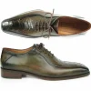 Online Paul Parkman Genuine Ostrich Leg Bicycle Toe Oxfords Green