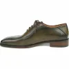 Clearance Paul Parkman Genuine Ostrich Leg Bicycle Toe Oxfords Green