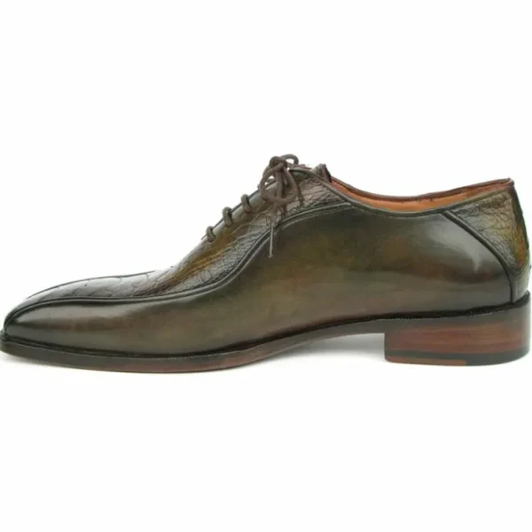 paul_parkman_genuine_ostr_2-2.webp Clearance Paul Parkman Genuine Ostrich Leg Bicycle Toe Oxfords Green