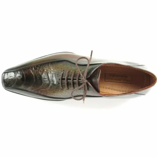 paul_parkman_genuine_ostr_3-2.webp Clearance Paul Parkman Genuine Ostrich Leg Bicycle Toe Oxfords Green
