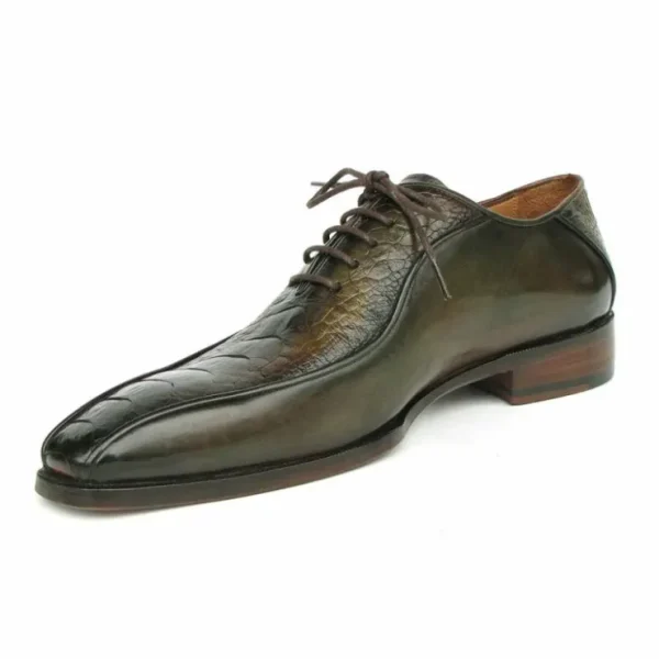 paul_parkman_genuine_ostr_5-2.webp Clearance Paul Parkman Genuine Ostrich Leg Bicycle Toe Oxfords Green