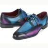 Outlet Paul Parkman Ghillie Lacing Dress Shoes Blue / Purple