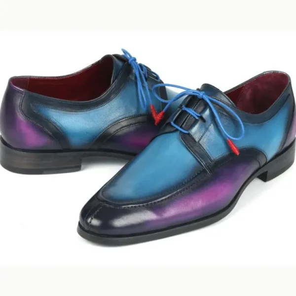 Outlet Paul Parkman Ghillie Lacing Dress Shoes Blue / Purple
