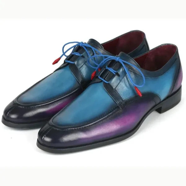 Outlet Paul Parkman Ghillie Lacing Dress Shoes Blue / Purple