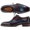 Discount Paul Parkman Goodyear Welted Wingtip Oxfords Bordeaux & Blue