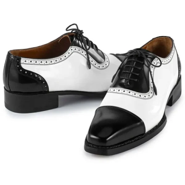 paul_parkman_goodyear_wel_1-16.webp Best Sale Paul Parkman Goodyear Welted Cap Toe Oxfords Black & White Black&White
