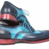Cheap Paul Parkman Goodyear Welted Wingtip Oxfords Turquoise / Blue
