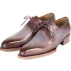 Store Paul Parkman Goodyear Welted Derby Shoes Ice Blue & Bordeaux