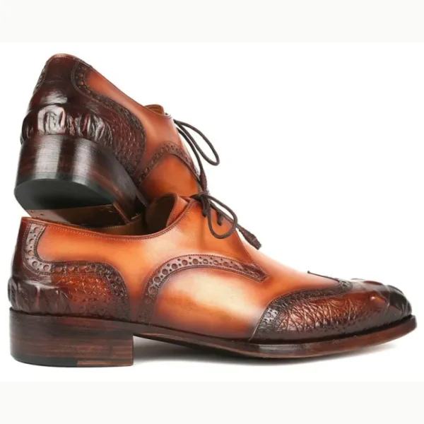 paul_parkman_goodyear_wel_3-15.webp Hot Paul Parkman Goodyear Welt Wingtip Derby Shoes Olive / Tan Olive/Tan