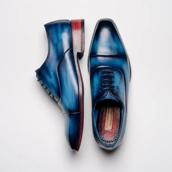 Online Paul Parkman Leather Captoe Oxfords Blue & Turquoise Blue/Turquoise