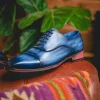 Online Paul Parkman Leather Captoe Oxfords Blue & Turquoise Blue/Turquoise