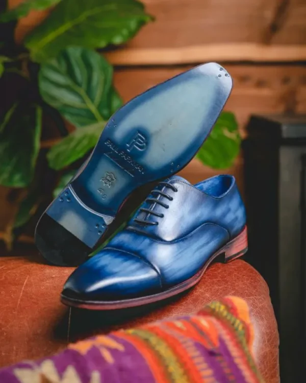 Online Paul Parkman Leather Captoe Oxfords Blue & Turquoise Blue/Turquoise