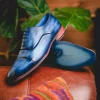 Online Paul Parkman Leather Captoe Oxfords Blue & Turquoise Blue/Turquoise
