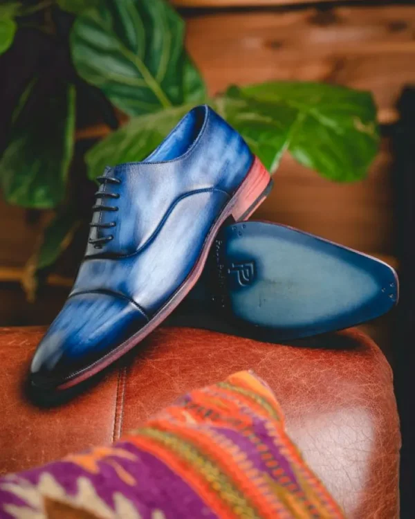 Online Paul Parkman Leather Captoe Oxfords Blue & Turquoise Blue/Turquoise