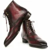 Cheap Paul Parkman Leather Goodyear Welted Wingtip Boots Bordeaux