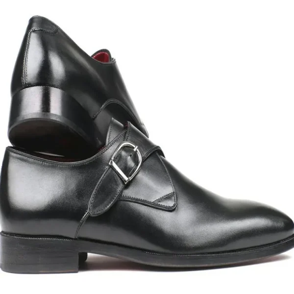 paul_parkman_leather_sing_5.webp Fashion Paul Parkman Leather Single Monk Strap Shoes Black ShoesBlack
