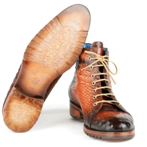 paul_parkman_mens_croco_e_2.webp Online Paul Parkman Men's Croco Embossed Leather Boots Brown