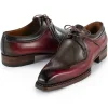 Discount Paul Parkman Men's Hand-Welted Leather Derby Shoes Green & Brown