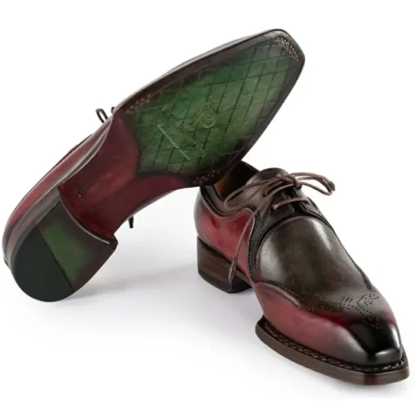 paul_parkman_mens_handwel_2-2.webp Discount Paul Parkman Men's Hand-Welted Leather Derby Shoes Green & Brown