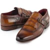 Hot Paul Parkman Men's Kiltie Monkstrap Shoes Brown