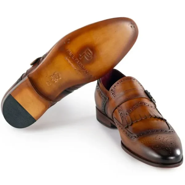 paul_parkman_mens_kiltie__3.webp Hot Paul Parkman Men's Kiltie Monkstrap Shoes Brown