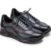 Flash Sale Paul Parkman Men's Patina Leather Sneakers Navy & Gray