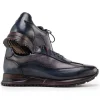 Flash Sale Paul Parkman Men's Patina Leather Sneakers Navy & Gray