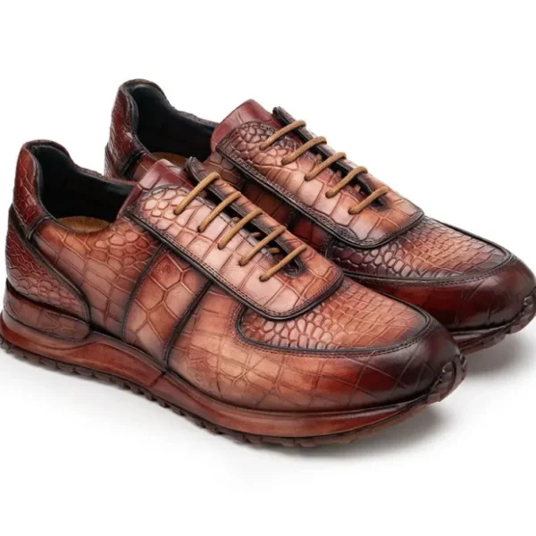 paul_parkman_mens_texture_0-1.webp Cheap Paul Parkman Men's Textured Leather Sneakers Burnished Brown BurnishedBrown