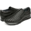 Discount Paul Parkman Men's Woven Leather Slip-On Sneakers Black