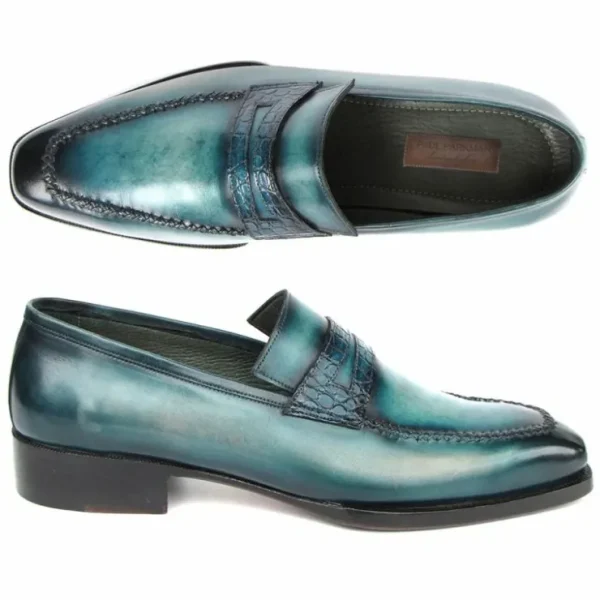Flash Sale Paul Parkman Patina Loafers Turquoise