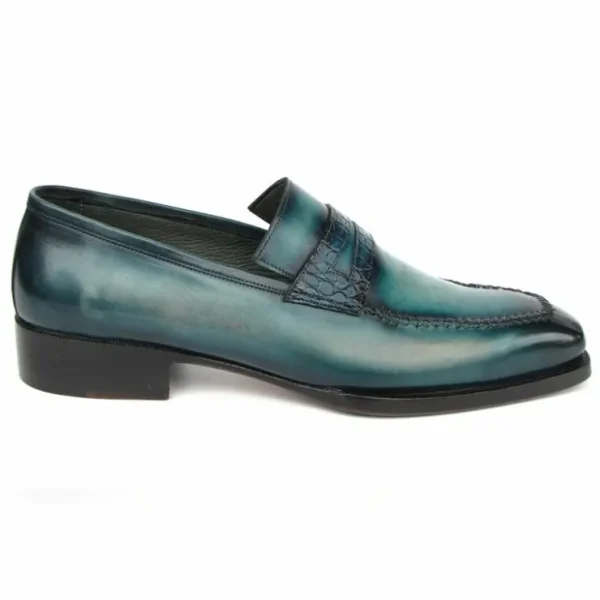 Flash Sale Paul Parkman Patina Loafers Turquoise