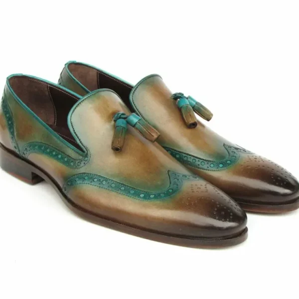 paul_parkman_patina_tasse_0.webp Sale Paul Parkman Patina Tassel Loafers Olive / Green
