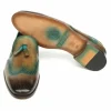 Sale Paul Parkman Patina Tassel Loafers Olive / Green