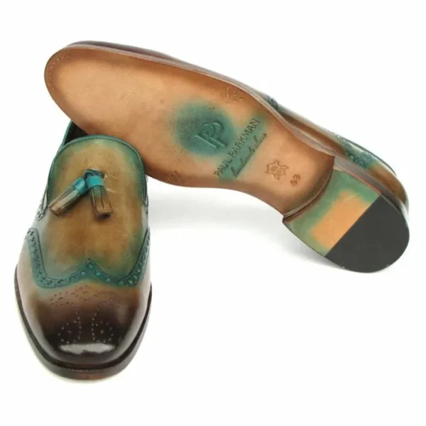 paul_parkman_patina_tasse_4.webp Sale Paul Parkman Patina Tassel Loafers Olive / Green