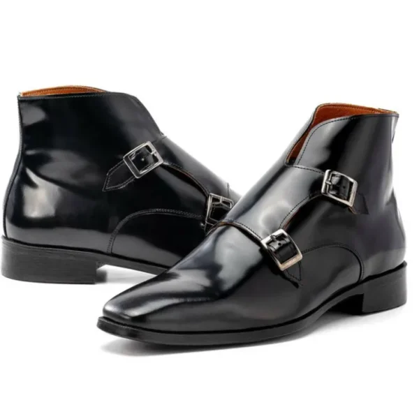 paul_parkman_polished_lea_1.webp New Paul Parkman Polished Leather Double Monkstrap Ankle Boots Black