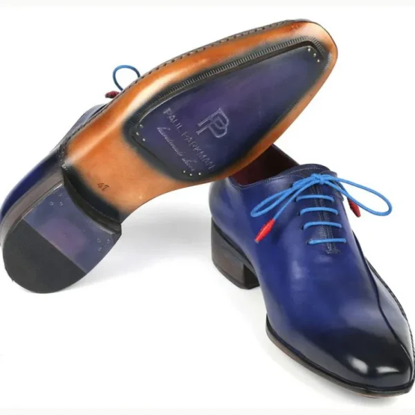 paul_parkman_side_handsew_1.webp Best Sale Paul Parkman Side Handsewn Leather Oxford Shoes Blue