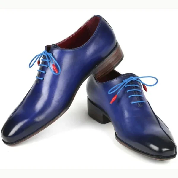 paul_parkman_side_handsew_3.webp Best Sale Paul Parkman Side Handsewn Leather Oxford Shoes Blue