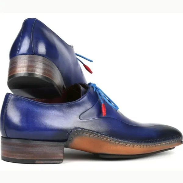 paul_parkman_side_handsew_4.webp Best Sale Paul Parkman Side Handsewn Leather Oxford Shoes Blue