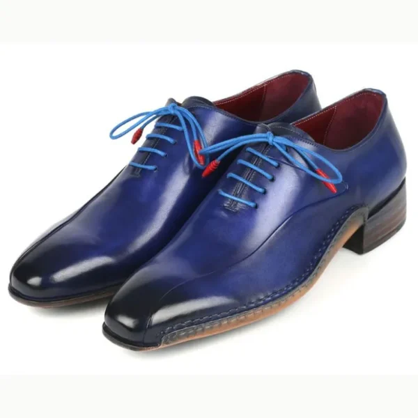 paul_parkman_side_handsew_5.webp Best Sale Paul Parkman Side Handsewn Leather Oxford Shoes Blue